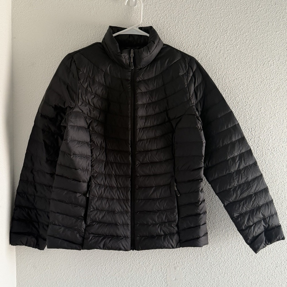 32 Degrees Heat Lightweight Down Puffer Jacket‎ Black Womens M Packable
